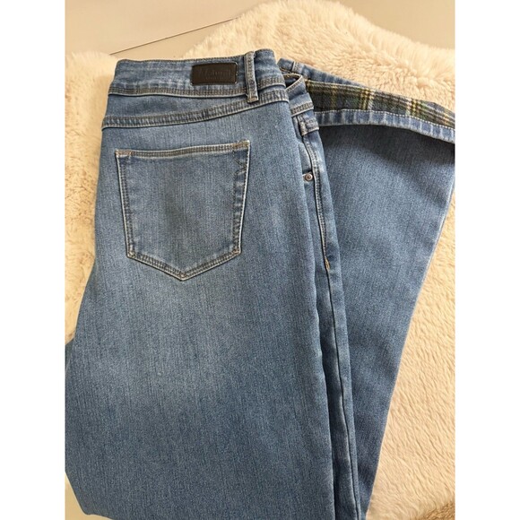 Natural Reflections Flannel-Lined Medium Wash Straight Leg Jeans Size 12 Outdoor - Picture 10 of 12